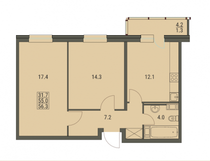 2-х комнатная квартира 56.3 м² - Google Chrome 2020-04-27 10.22.32.png